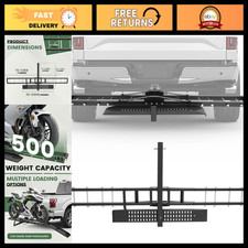 500LB Motorcycle Carrier Hitch Mount Rack for Easy Transportation - Heavy Duty picture