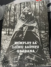 YUGOSLAVIAN / SERBIAN CHEMICAL PONCHO AND M-1 GAS MASK SET 60MM @ picture