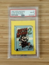 1989 Topps Nintendo Super Mario #1 Sticker Psa 8 RC picture