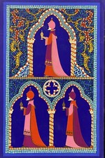 Original  Art Painting Vint. Holiday/Christmas Greeting Card Art, Three Kings picture
