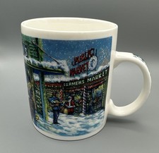 Starbucks Christmas Winter Pike Place Public Farmers Market 14oz Coffee Mug 2000 picture