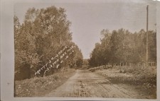 RPPC Pretty Street Scene Sister Bay Wisconsin Real Photo Postcard 1910 #4B-10 picture