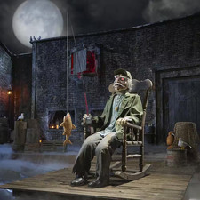6.5 FT Dead Water Animated LED Fisherman in Rocking Chair picture