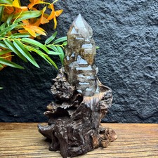 2.3LB Natural Crystal Smoky quartz skeleton Quartz Rough Mineral specimens gift picture