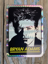 Rare Original 1980s Bryan Adams Rock Vending Machine Prism Sticker picture
