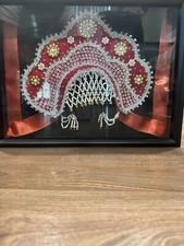 Vintage Traditional Russian Headdress In Shadow Box picture