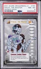 2001 SCORE DRAGON BALL Z TRUNKS SAGA #191 FRIEZA, THE MASTER PSA 8 picture