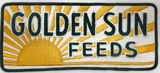 Vintage Golden Sun Feeds Patch Embroidered 8.75