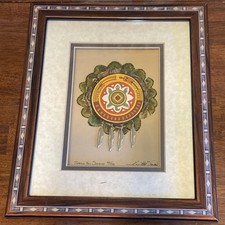 Kenneth Banks Native American Artist Turtle Yel Shield Signed 61/100 picture