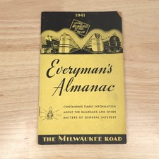 1941 Everyman's Almanac The Milwaukee Road Chicago St Paul VTG Travel Booklet picture