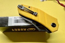 Kubey KU335C Ceyx Liner Lock Yellow G10 Handle Darkwashed D2 Blade Steel picture