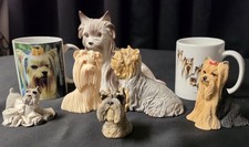 Vintage Yorkie Maltese Figurine Mug Lot Sandicast Martha Carey Living Stone  picture