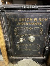 1880-1910 T.A. Smith & Son Undertakers Antique Safe w/ original combination. picture