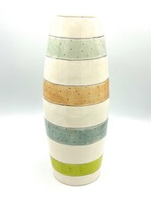 Vintage Rae Dunn 2003 Saks Vase Stripes & Polka Dots Ceramic 13” HTF picture