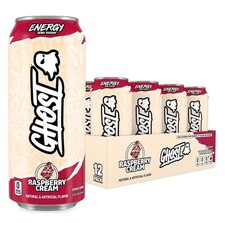 GHOST Energy Drink - 12-Pack, Raspberry Cream, 16oz Cans - Energy & Focus & No A picture