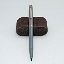 Pristine 60s Vintage USA Esterbrook Phaeton 300 Grey/Chrome Ballpoint Pen picture