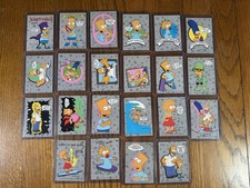 1990 Topps The Simpsons Complete 22 Sticker Set 1-22 Bartman #1 Bart Homer Marge picture