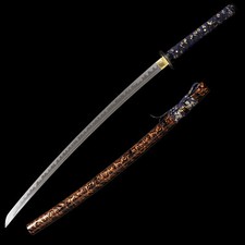 Full Tang Razor Sharp Katana Japanese Samurai Sword Damascus Folded Steel picture