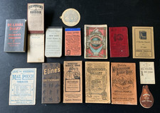 Antique 1800's-1920 Ephemera Advertising Lot -Almanac, Diaries, Deck Passage, & picture