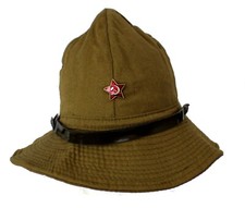 Vintage Original Soviet Army Afghan War Hat With USSR Military Factory Stamp #63 picture
