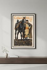 ✨ Collier's Magazine Poster - February 22, 1908 - Vintage Art Print - 24x36 picture
