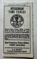 1939 Northwestern Pacific Pocket Timetable Interurban RR Railroad San Francisco picture
