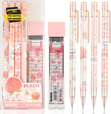Cute Mechanical Pencil Set, 4 Pcs 0.5Mm Kawaii Mechanical Pencils with 1 Tubes H picture