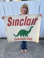VINTAGE Sinclair Dino BANNER  repro 4 Garage, Man Cave, Gas