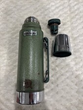 Vintage Aladdin Stanley A 944DH 1 Quart Green Thermos Made In USA Vacuum Bottle picture