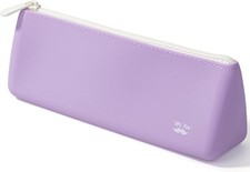 Mr. Pen- Silicone Pencil Case Pouch, Pastel Lavender, Aesthetic Triangular picture