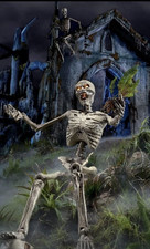 5 FEET ULTRA POSEABLE AND STAY SKELETON CORPSE*LED EYES & MOUTH*BRAND  NEW*5 FT picture