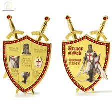 3D Knights Templar Gold Armor of God Eph. 6:11-18 Christian Coin picture