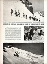 Mt Baker Tragedy Avalanche Buries 25; 19 Emerge From Snow WA Vtg Mag Print Ad picture