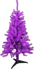 Tree Buddees Purple Vibrant Halloween/Christmas Tree 4 Feet Tall Decoration picture