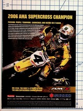 2006 AMA Supercross Ricky Carmichael Suzuki RM-Z450 Print Ad Motocross Race picture