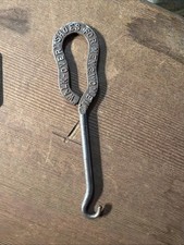 Antique Victorian Advertising Shoe Hook Compliments The Beacon Shoe Store picture