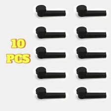 10 PCS Black Silicone Hand Pipe Portable Tobacco Pipe Stainless Steel Bowl W Cap picture