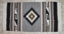 Vintage Mexican Southwest Style Aztec Zapotec Rug Diamond Geometric Decor picture