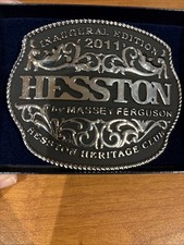 2011 Hesston By Massey Ferguson Montana Silversmiths Belt Buckle Inaugural picture