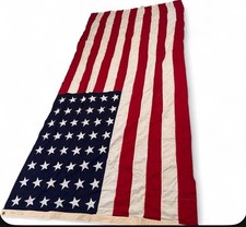 Vintage XL 48 Star Valley Forge Cotton 5 X 9.5 Ft American Flag PA picture