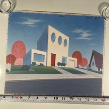 THE POWERPUFF GIRLS Animation Cel Back￼ground Cartoon Network Print R picture