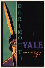 🎨 Vintage Dartmouth vs Yale Poster - Retro 1930s Sports Decor 🏈 - 24x36” - picture