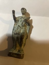 Roman Style Figurine Used Bronze 3.5” 🤠 picture