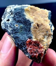 Natural red color zircon crystal specimen from Skardu Pakistani mineral 68 gram picture