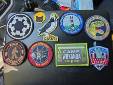 Vintage Travel Patches 9 Pieces Star Wars, Museum, see pictures picture