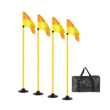 5FT Corner Flags for Soccer Field Set of 4 with Round Rubber Bases & Storage ... picture
