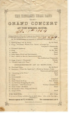 RARE 1864 The Vineland Brass Band Grand Concert Program Vineland, New Jersey picture