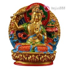 11.5cm Resin Handpainted Bodhisattva Manjusri Tibetan Buddha Auspicious Statue picture