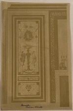 Antique Albumen Photo Brunelle Panneau Décoratif Paris Architecture c1880 picture