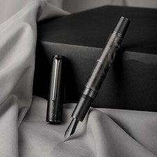 Hongdian N7 Piston Fountain Pen EF/ F / M / Long Blade Nib Gray Writing Pen picture